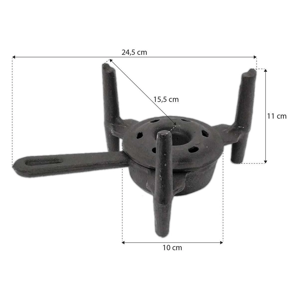 Imagem de Fogareiro De Ferro Fundido Para Bifeteira A Álcool Com Abafador - rig