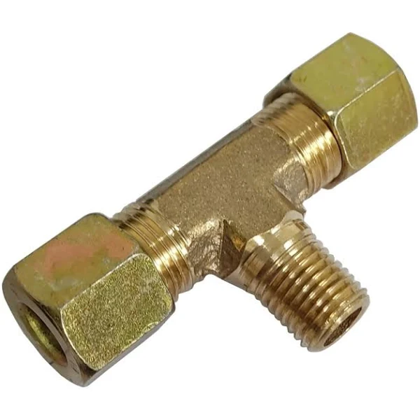 Imagem de Tee 3/8 Anilha x 1/8 Npt  x 3/8 Anilha