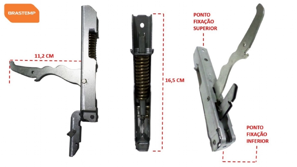 Imagem de SUBCONJUNTO DOBRADIÇA BRASTEMP FOGÃO 6 BOCAS (PAR)